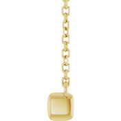 14K Yellow 3/4 CTW Lab-Grown Diamond Bar 16" Necklace