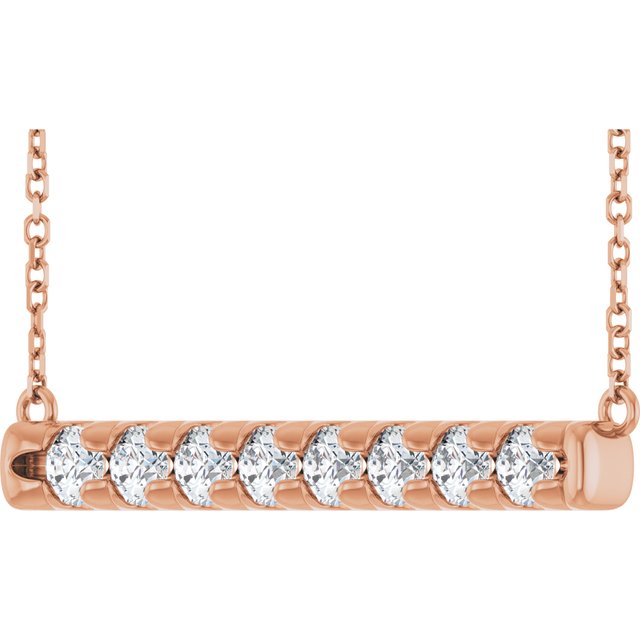 4 CTW Lab-Grown Diamond Bar 18" Necklace