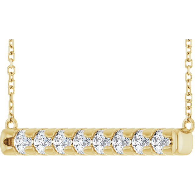 4 CTW Lab-Grown Diamond Bar 18" Necklace