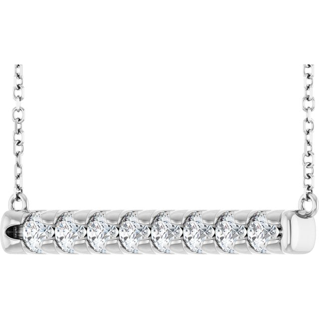 4 CTW Lab-Grown Diamond Bar 18" Necklace