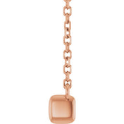 14K Rose 3/4 CTW Lab-Grown Diamond Bar 18" Necklace