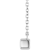 14K White 3/4 CTW Lab-Grown Diamond Bar 18" Necklace