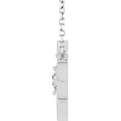 Platinum 1/10 CT Lab-Grown Diamond Star of David 18" Necklace