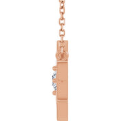 14K Rose 1/10 CT Lab-Grown Diamond Star of David 18" Necklace