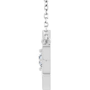 Sterling Silver 1/10 CT Lab-Grown Diamond Star of David 18" Necklace