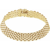 14K Yellow 10.25 mm Panther 17" Chain