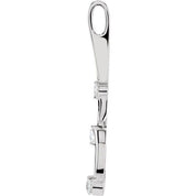 14K White 1/2 CTW Natural Diamond Freeform Pendant