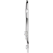 14K White 3/8 CTW Natural Diamond Three-Stone Pendant