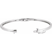 14K White 1/4 CTW Natural Diamond Bangle 6" Bracelet