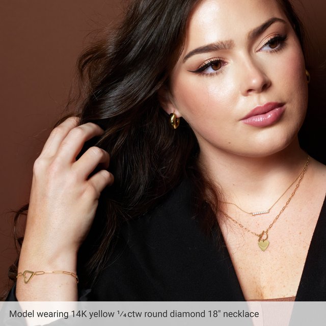 8 CTW Lab-Grown Diamond French-Set Bar 18" Necklace