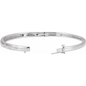 14K White 1/2 CTW Lab-Grown Diamond Bangle 6 3/4" Bracelet