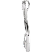14K White 1/3 CT Natural Diamond Freeform Pendant
