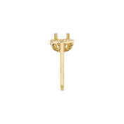 14K Yellow 8mm Round 1/6 CTW Natural Diamond Semi-Set Halo-Style Ring