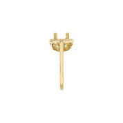 14K Yellow 8mm Round 1/6 CTW Natural Diamond Semi-Set Halo-Style Ring
