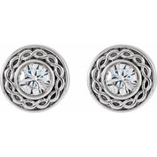 14K White 1/5 CTW Natural Diamond Earrings
