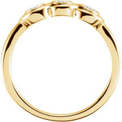 14K Yellow 1/3 CTW Natural Diamond Three-Stone Ring