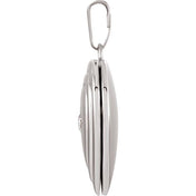 Sterling Silver  .01 CTW Natural Diamond 15 mm Heart Locket