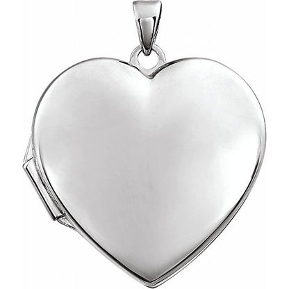 14K Gold Engravable Heart Locket - Can Create Photo