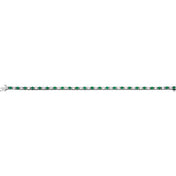 14K White Natural Emerald & 2 1/3 CTW Natural Diamond Line 7"  Bracelet