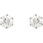 14K White 2 CTW Natural Diamond Stud Earrings