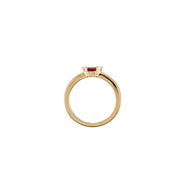 14K Yellow Natural Pink Tourmaline Family Stackable Ring