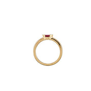 14K Yellow Natural Pink Tourmaline Family Stackable Ring