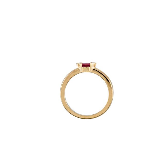 14K Yellow Natural Pink Tourmaline Family Stackable Ring