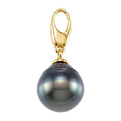 14K Yellow Cultured Gray Tahitian Pearl Charm