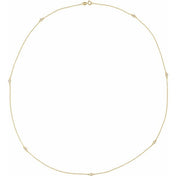 14K Lab-Grown Diamond 7-Station 24" Necklace with 1/4 to 1/3 CTW Diamonds