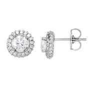 14K White 1 CTW Natural Diamond Earrings