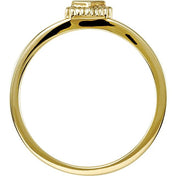 14K Yellow Lab-Grown Ruby Family Stackable Ring