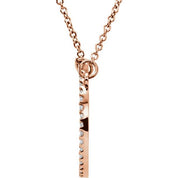 14K Rose 1/6 CTW Natural Diamond Circle 16" Necklace