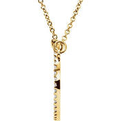 14K Lab-Grown Diamond Circle Necklace with 1/8 to 1/5 CTW, 16" Length