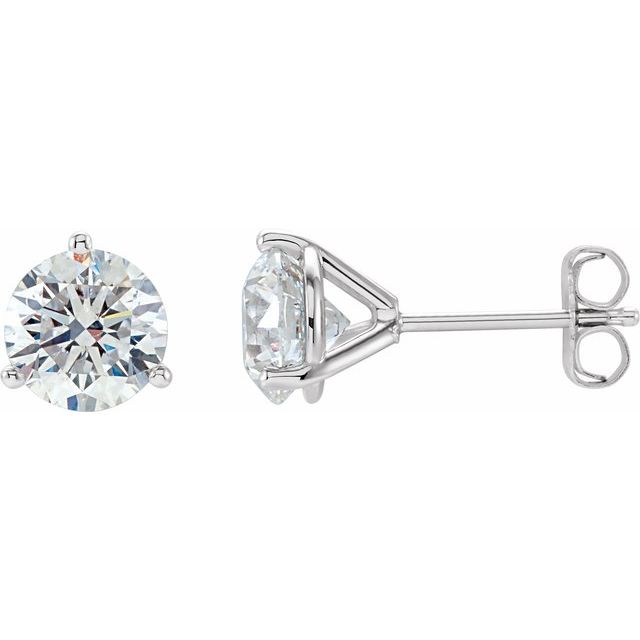 14K White 1 1/2 CTW Natural Diamond Stud Earrings