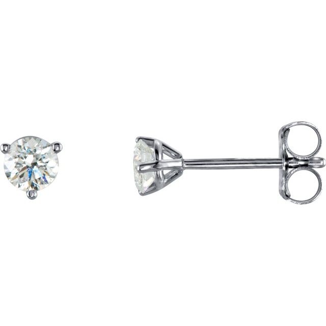 Platinum 1/3 CTW Natural Diamond Stud Earrings