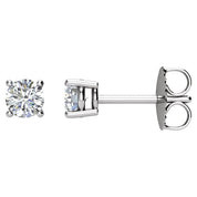 Platinum 1/2 CTW Natural Diamond Stud Earrings