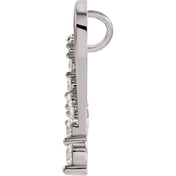 14K White Journey 1 CTW Natural Diamond Heart Pendant