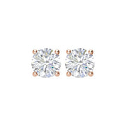 14K Rose 2 CTW Natural Diamond Stud Earrings