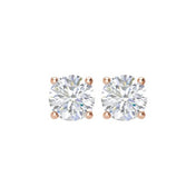 14K Rose 4 CTW Lab-Grown Diamond Stud Earrings