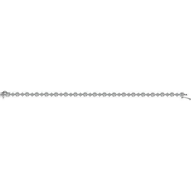 14K White 2 1/2 CTW Natural Diamond 7.5" Bracelet