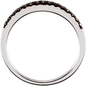 14K White 1/5 CTW Black Diamond Stackable Ring - Elegant Jewelry by [Brand Name]