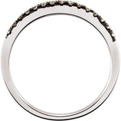14K White 1/5 CTW Brown Diamond Stackable Ring - 651523:60001:P
