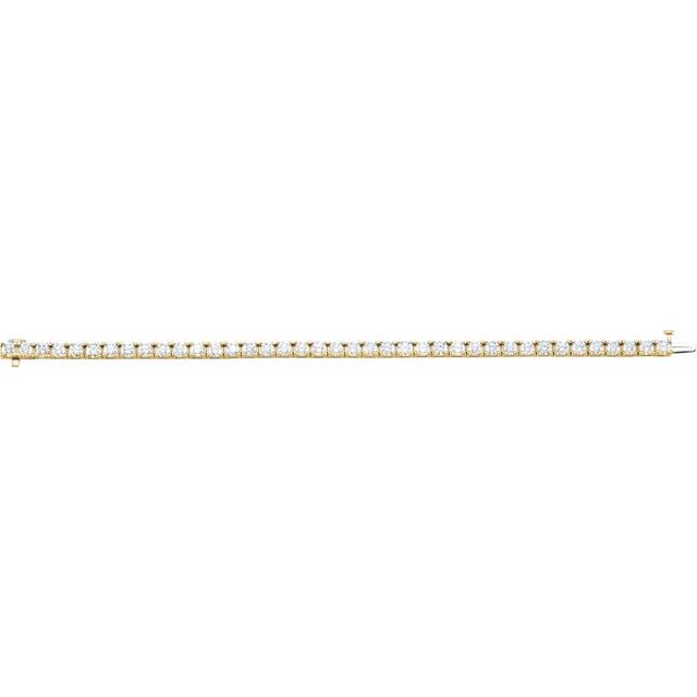18K Yellow 10 1/2 CTW Natural Diamond Line 7 1/4" Bracelet