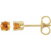 14K Yellow Natural Citrine Youth Earrings