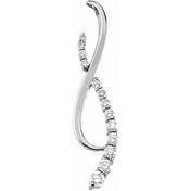 14K Yellow 3/4 CTW Natural Diamond Journey Pendant