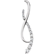 14K Yellow 3/4 CTW Natural Diamond Journey Pendant