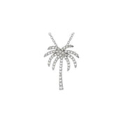 Platinum 1/3 CTW Natural Diamond Palm Tree 16" Necklace