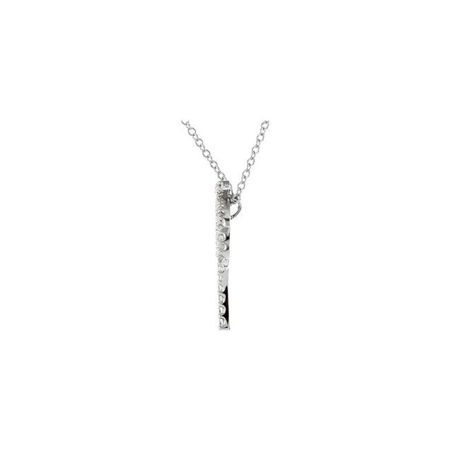 Platinum 1/3 CTW Natural Diamond Palm Tree 16" Necklace