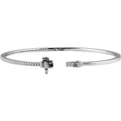 14K White 1/2 CTW Natural Diamond Pave 7" Bracelet