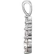 Platinum 1 CTW Natural Diamond Journey Pendant